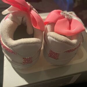 Customized Nike Force 1 Crib shoes for newborn baby girls